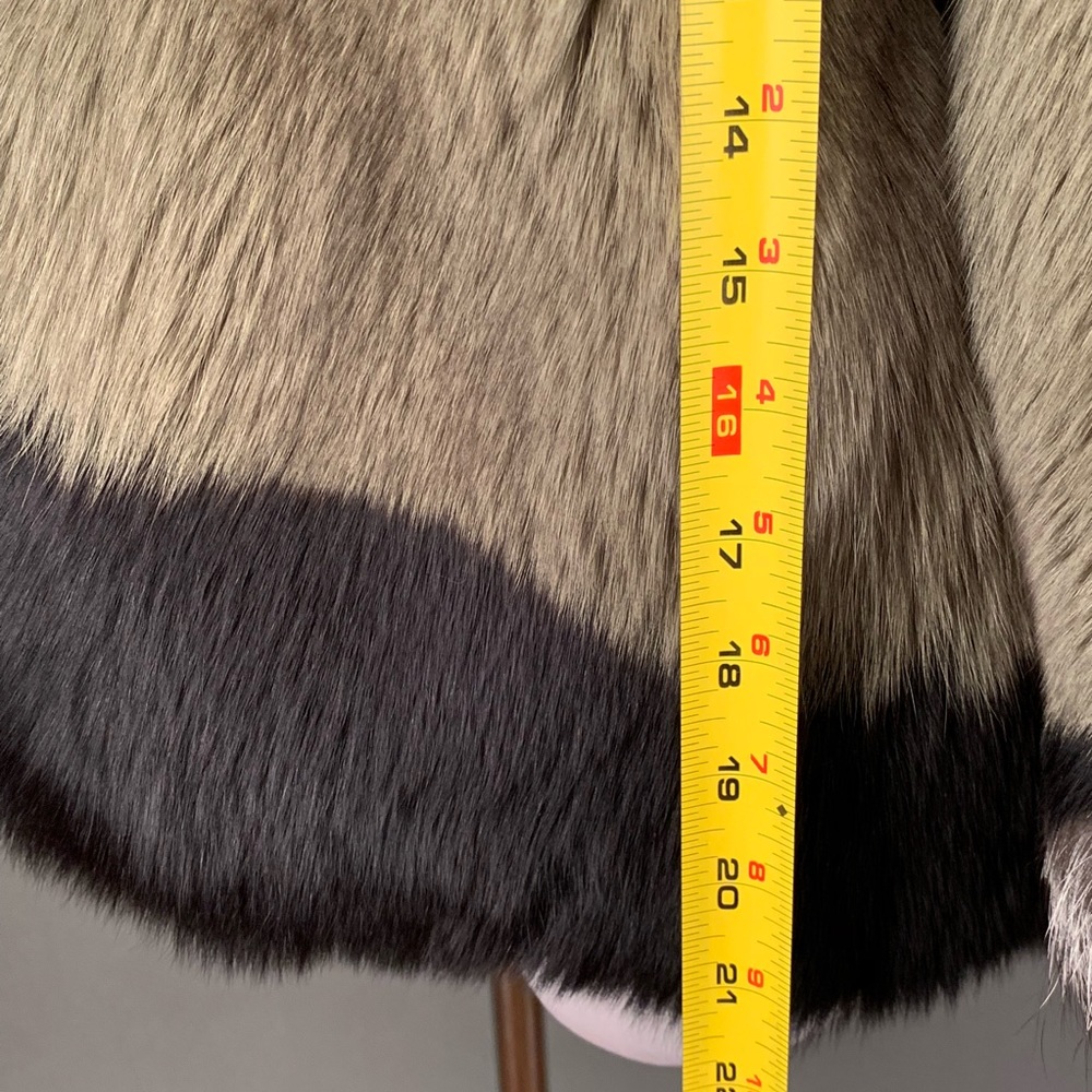 Gorgeous Fox Fur color block coat S fits like M - Picture 7 of 7